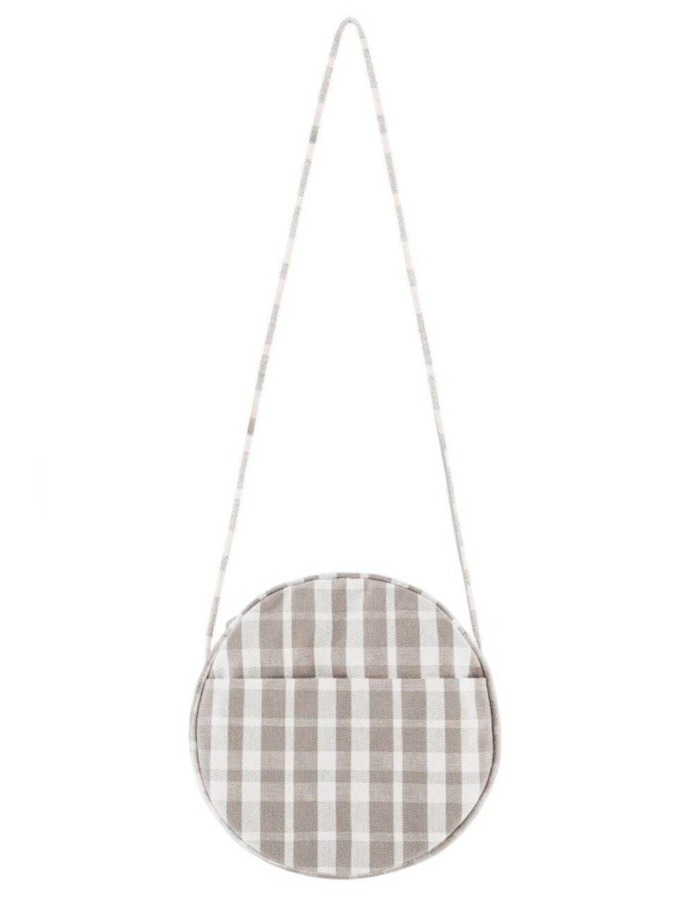 Baggu Medium Canvas Circle Purse Dove Plaid